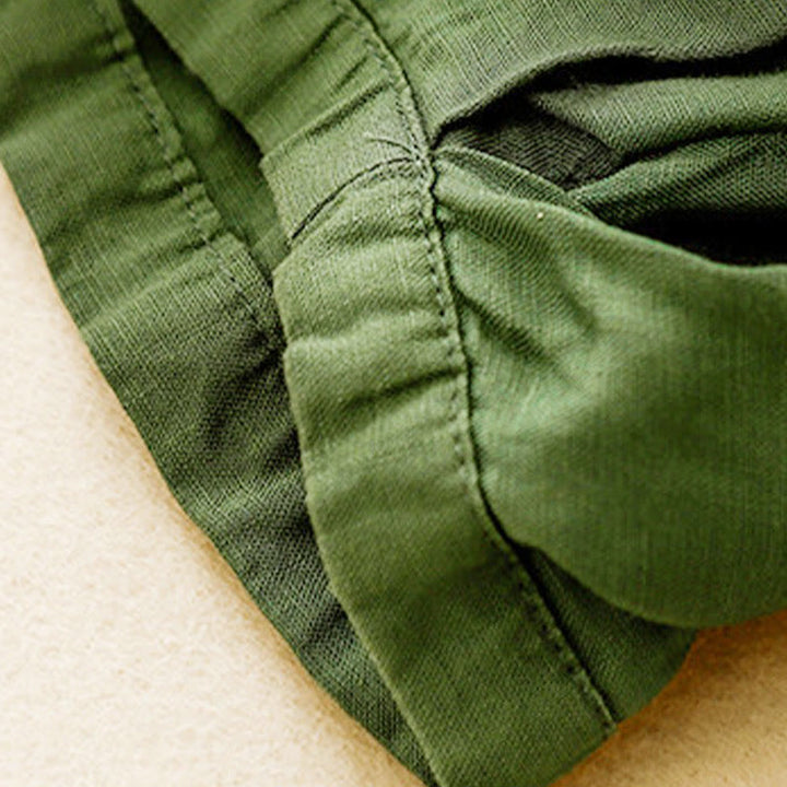 Buddha Stones Sommer-Caprihose aus Baumwolle mit elastischem Bund und Taschen - image 31