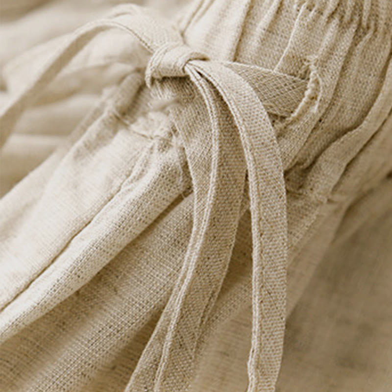 Buddha Stones Sommer-Caprihose mit elastischem Bund und Taschen - image 2