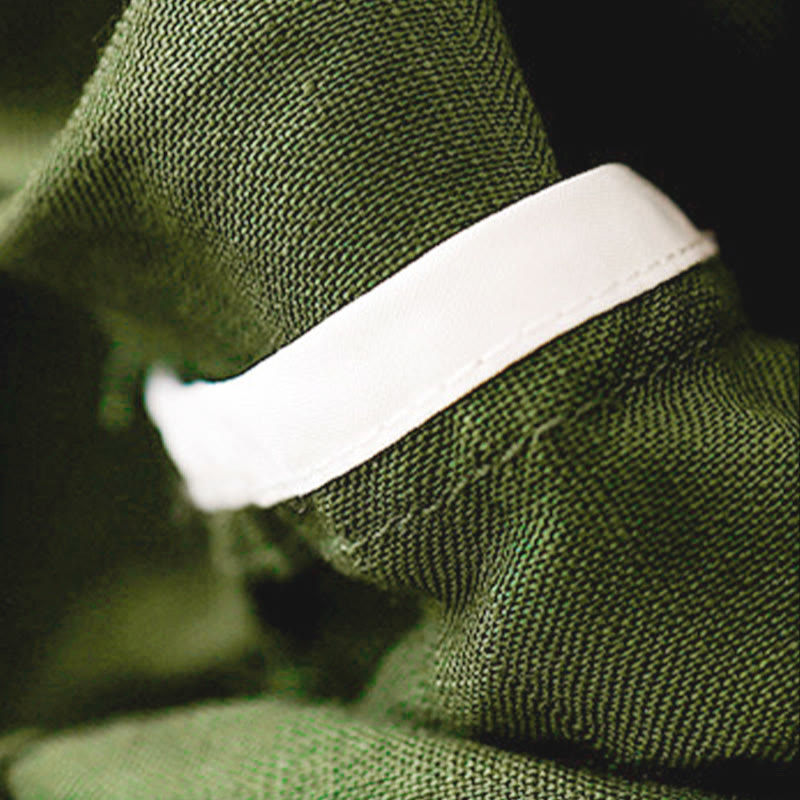 Buddha Stones Sommer-Caprihose aus Baumwolle mit elastischem Bund und Taschen - image 30