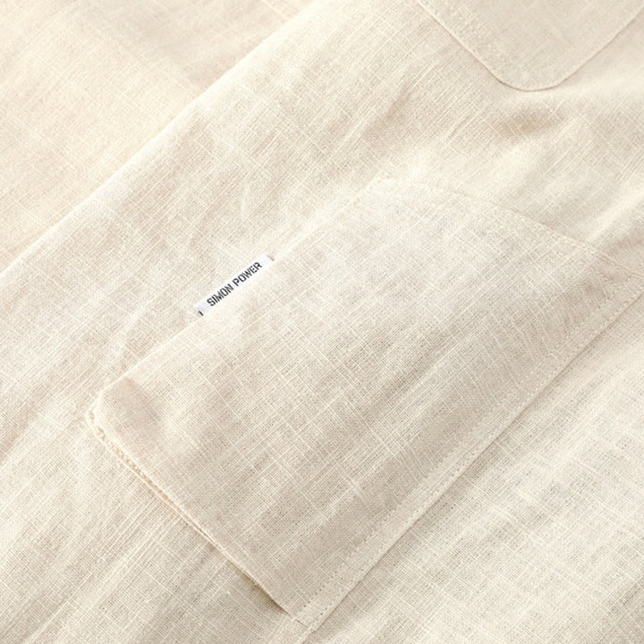 Buddha Stones Sommer-Herrenhose aus Ramie-Leinen-Baumwolle, knöchellang, mit elastischen Bündchen, schmal zulaufend und mit Taschen - image 6