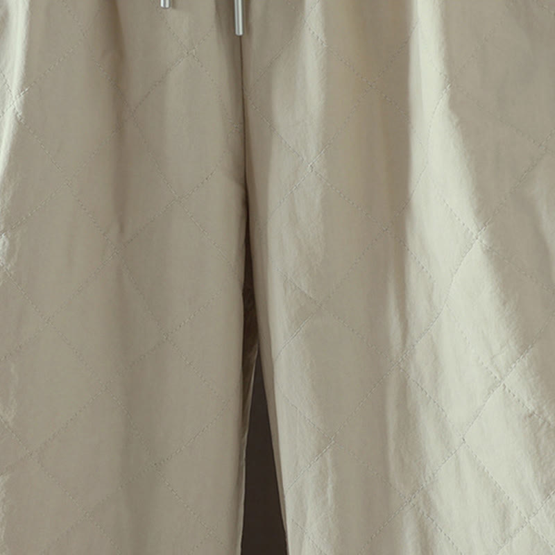 Damenhose mit Buddha Stones -Rhombusmuster, dickes Baumwoll-Polyester-Gewebe und Taschen - image 7