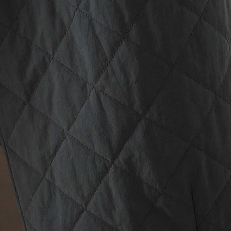 Damenhose mit Buddha Stones -Rhombusmuster, dickes Baumwoll-Polyester-Gewebe und Taschen - image 15