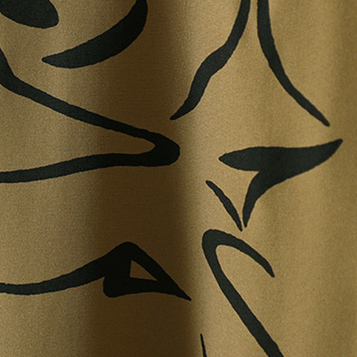 Buddha Stones ​​Frühling Herbst Stehkragen Linienmuster Langarm Damen Baumwoll-Polyester-Shirt  - image 7