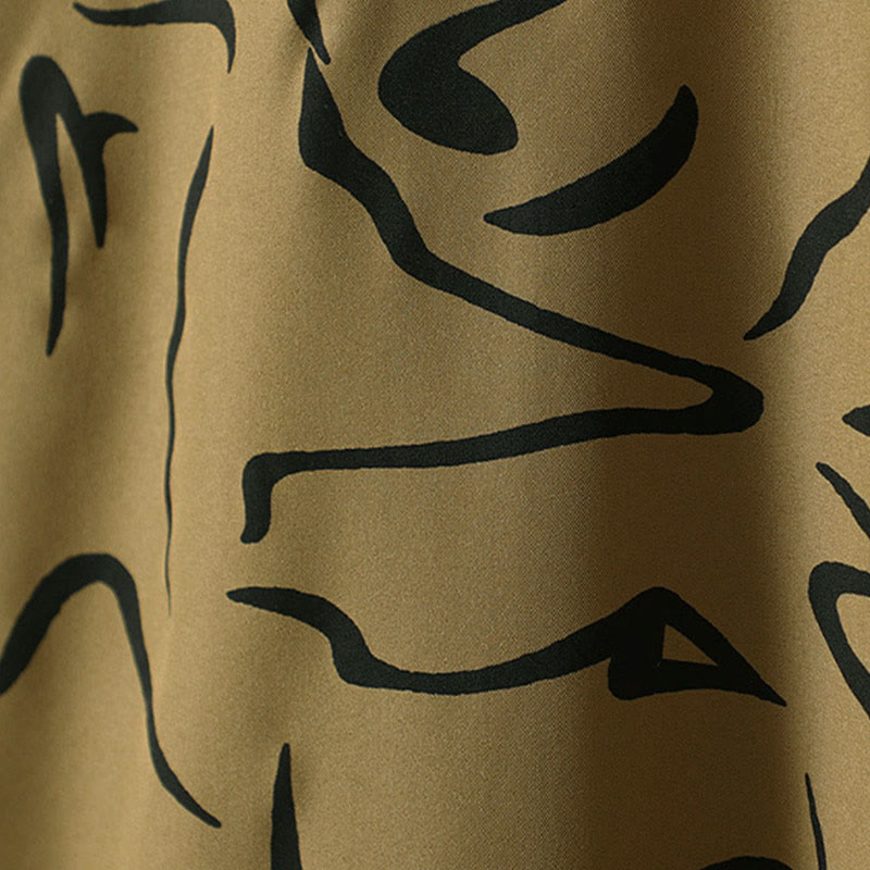 Buddha Stones ​​Frühling Herbst Stehkragen Linienmuster Langarm Damen Baumwoll-Polyester-Shirt  - image 15