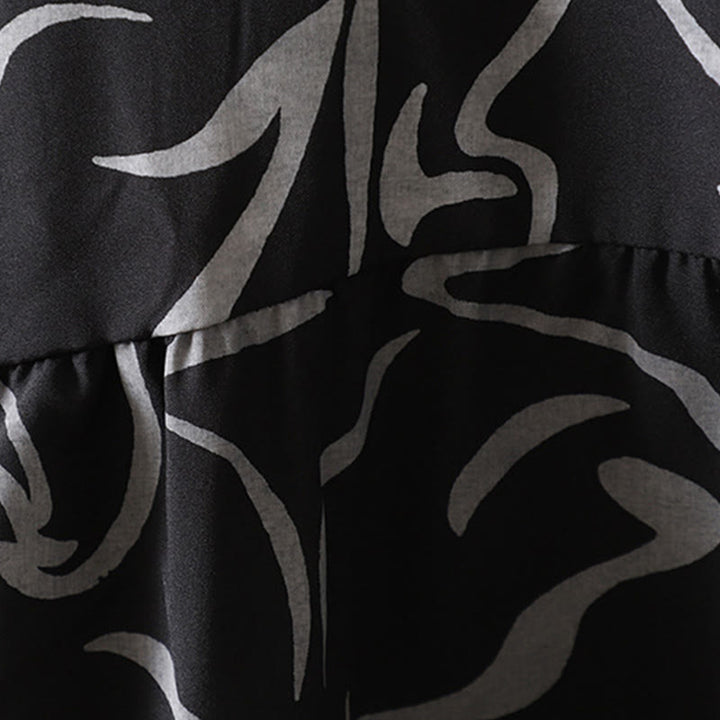 Buddha Stones ​​Frühling Herbst Stehkragen Linienmuster Langarm Damen Baumwoll-Polyester-Shirt  - image 20