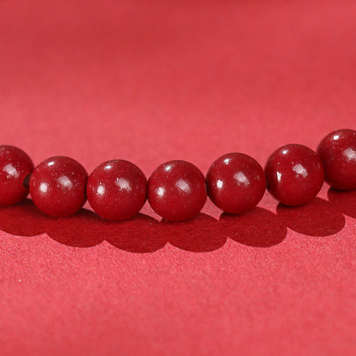 Buddha Stones ​​Jahr des Pferdes Zinnoberjade Rote Schnur Segensarmband - image 3