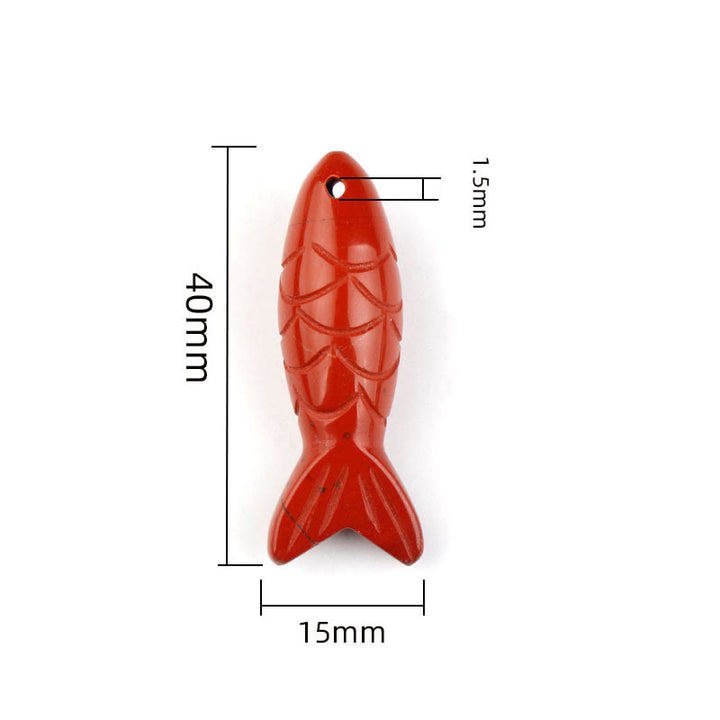 Buddha Stones Schnitzerei, Koi-Fisch, rosa Kristall, indischer Achat, Amethyst, Halskettenanhänger – Symbol für Wärme und Wohlstand - image 26