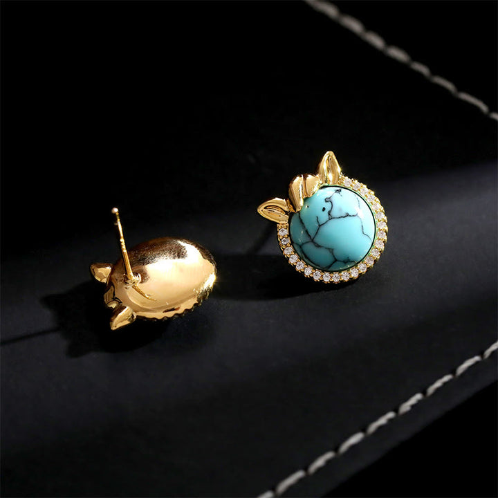 Buddha Stones in Pferdeohrform aus Kupfer und Türkis - image 7