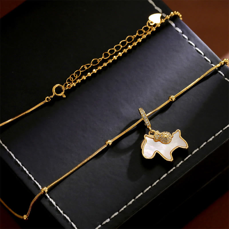 Buddha Stones ​​Jahr des Pferdes Kupfer Glückskette Anhänger - image 6