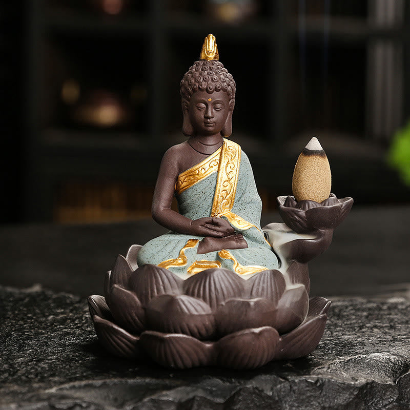 Buddha Stones, Buddha-Gelassenheit, Heimdekoration, Räuchergefäß - Grüne Buddha-Meditation (9,1 x 7,8 x 10,7 cm) - image 21