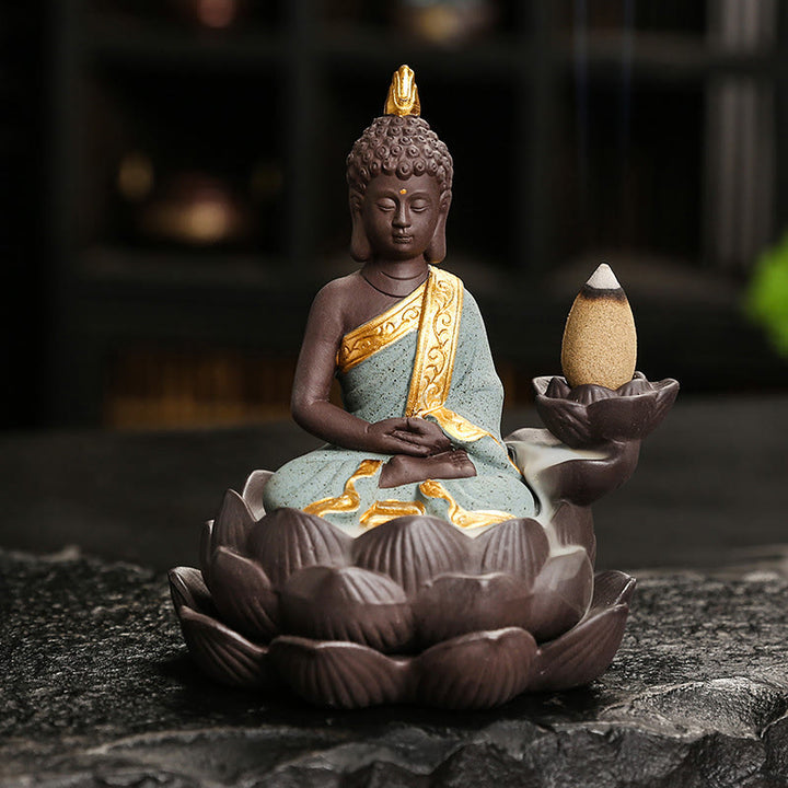 Buddha Stones, Buddha-Gelassenheit, Heimdekoration, Räuchergefäß - Grüne Buddha-Meditation (9,1 x 7,8 x 10,7 cm) - image 21