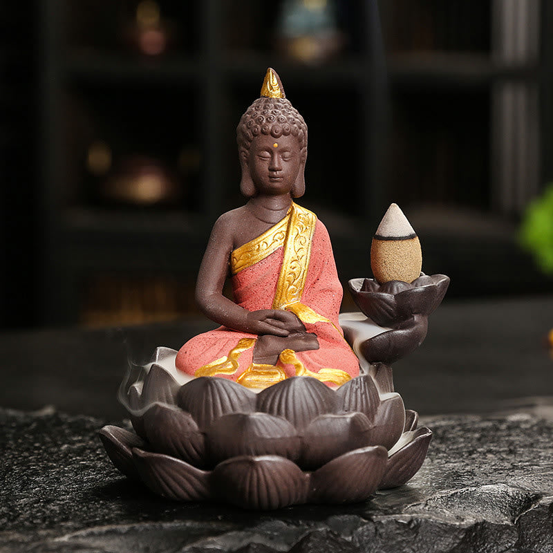 Buddha Stones, Buddha-Gelassenheit, Heimdekoration, Räuchergefäß - Roter Buddha (9,1 x 7,8 x 10,7 cm) - image 5