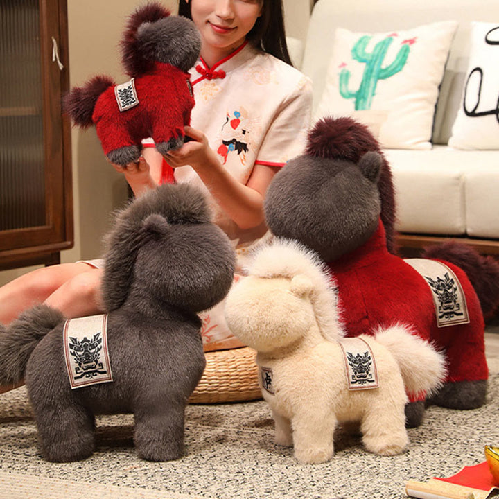 Buddha Stones ​​Jahr des Pferdes Bestickte Satteldecke Plüschpuppe Heimdekoration - image 13