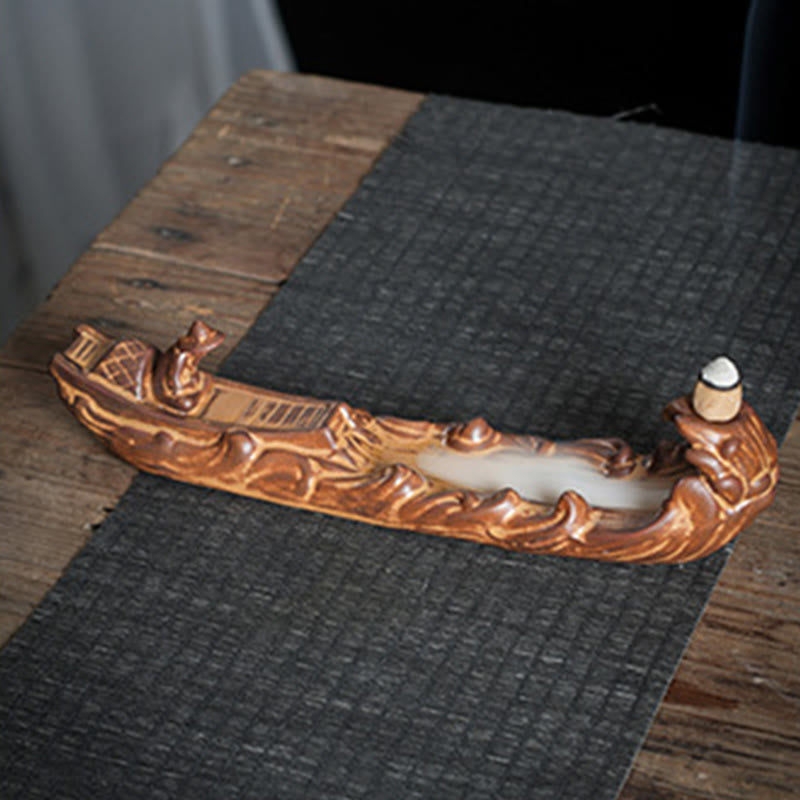 Buddha Stones, kleines Boot, Zikade, Heimdekoration, Räuchergefäß - image 2