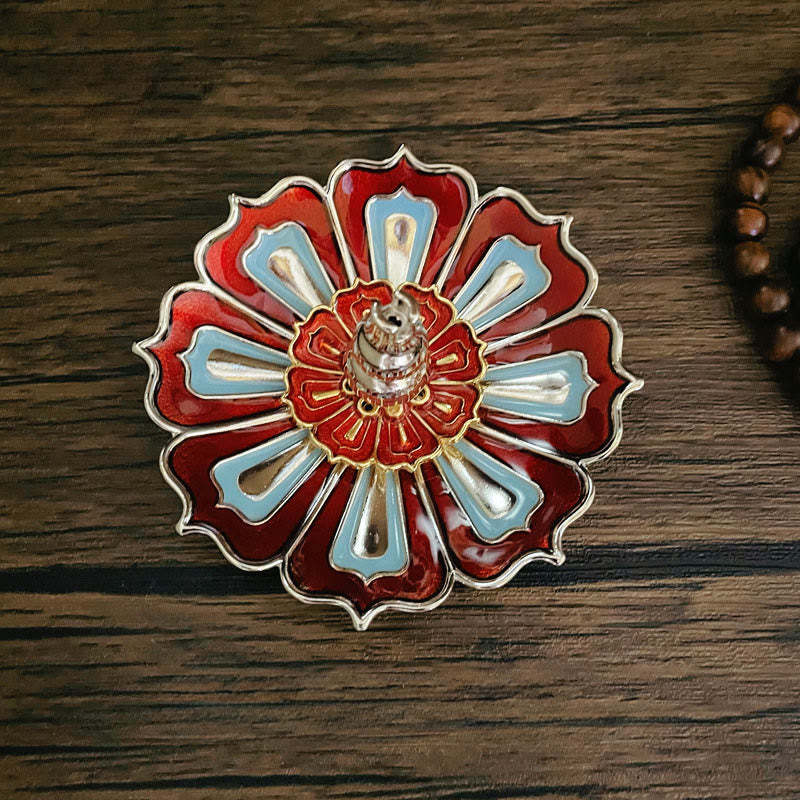 Buddha Stones ​​Lotus-Heimdekoration Räuchergefäß - Roter Lotus (8,8 x 3,2 cm) - image 0