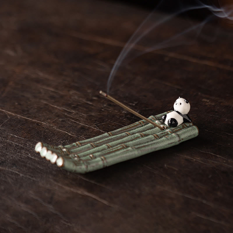 Buddha Stones ​​Panda Heimdekoration Räuchergefäß - Panda, der auf dem Rücken liegt (13,7 x 4,2 x 2,8 cm) - image 10
