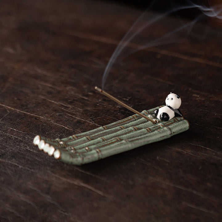Buddha Stones ​​Panda Heimdekoration Räuchergefäß - Panda, der auf dem Rücken liegt (13,7 x 4,2 x 2,8 cm) - image 10