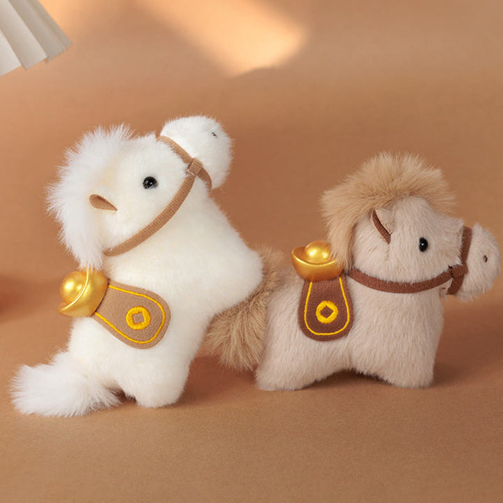 Buddha Stones ​​Jahr des Pferdes Goldbarren, einfarbiges Plüschpony, Hängedekoration - image 16