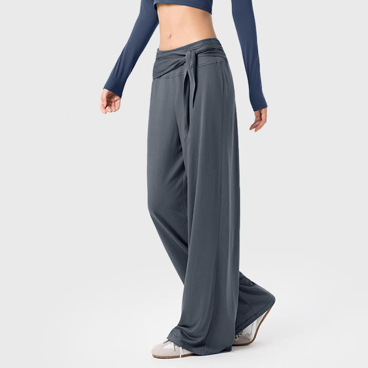 Buddha Stones Freizeit-Sporthose für Damen mit Schnürung, atmungsaktiv, weites Bein - Grau - US12, UK/AU16, EU44 (XL) - image 2
