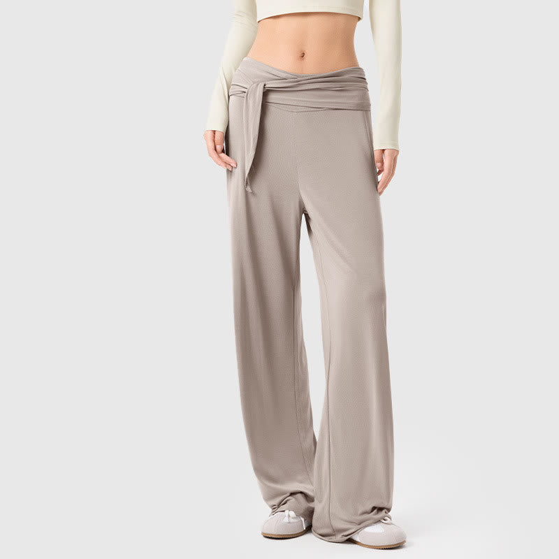 Buddha Stones Freizeit-Sporthose für Damen mit Schnürung, atmungsaktiv, weites Bein - Antikweiß - US12, UK/AU16, EU44 (XL) - image 14
