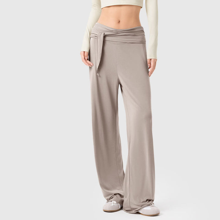 Buddha Stones Freizeit-Sporthose für Damen mit Schnürung, atmungsaktiv, weites Bein - Antikweiß - US12, UK/AU16, EU44 (XL) - image 14