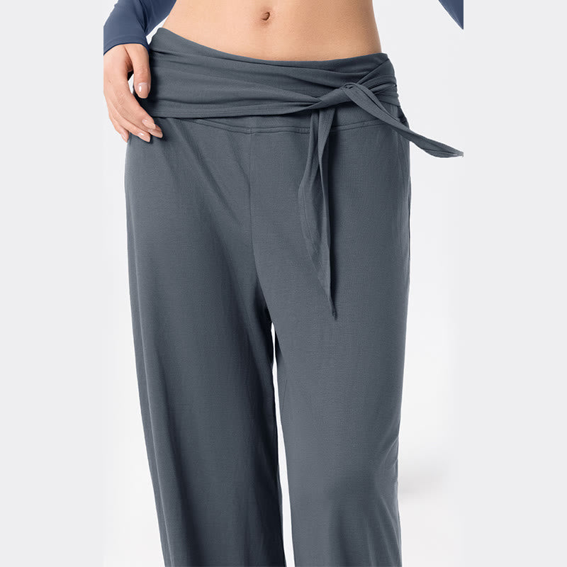 Buddha Stones Freizeit-Sporthose für Damen mit Schnürung, atmungsaktiv, weites Bein - image 7
