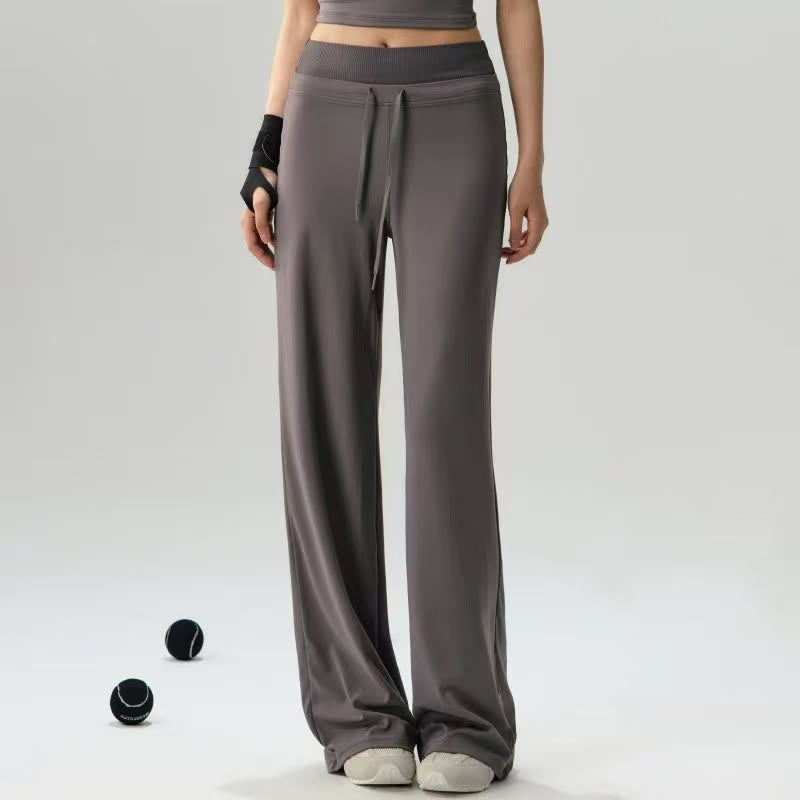Buddha Stones Freizeithose mit Kordelzug, elastischem Bund und weitem Bein für Damen – ideal für Yoga, Sport und Fitnessstudio. - image 1