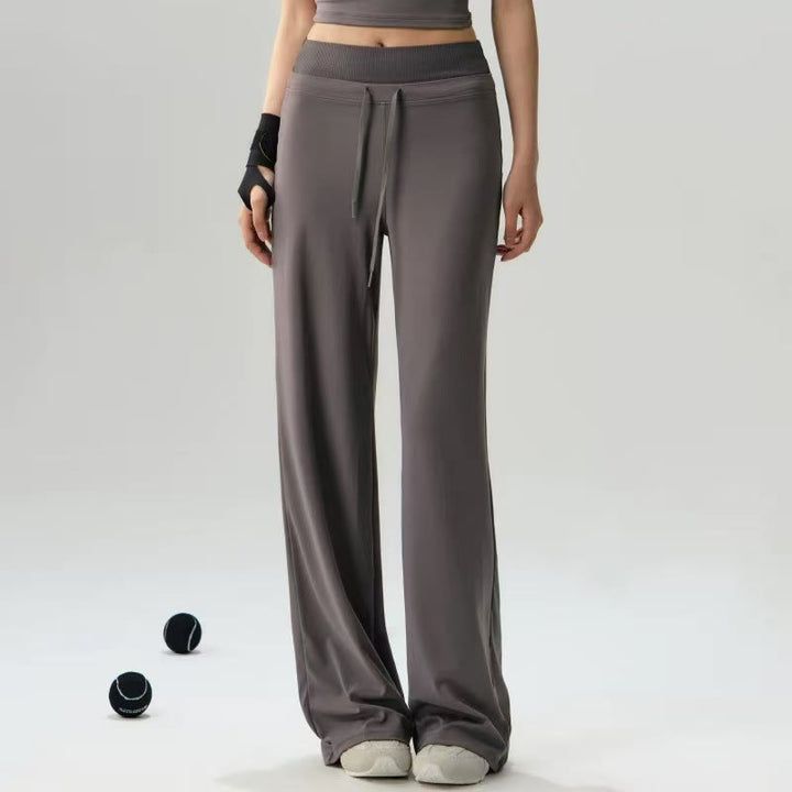 Buddha Stones Freizeithose mit Kordelzug, elastischem Bund und weitem Bein für Damen – ideal für Yoga, Sport und Fitnessstudio. - image 1