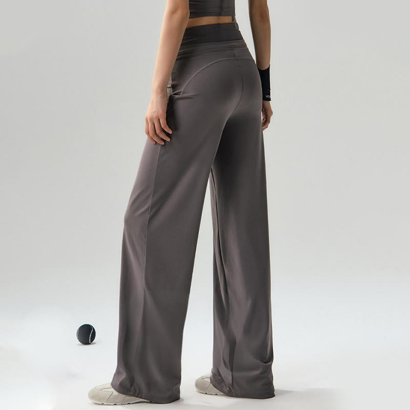 Buddha Stones Freizeithose mit Kordelzug, elastischem Bund und weitem Bein für Damen – ideal für Yoga, Sport und Fitnessstudio. - image 4
