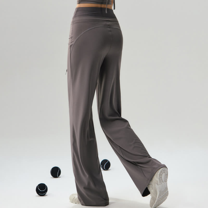 Buddha Stones Freizeithose mit Kordelzug, elastischem Bund und weitem Bein für Damen – ideal für Yoga, Sport und Fitnessstudio. - image 3