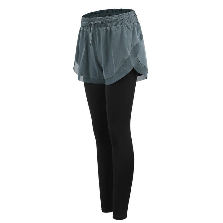 Buddha Stones 2-in-1 Sport-Leggings, Outdoor-Fitness-Leggings für Damen, Yoga-Hosen - Kadettenblau - US12, UK/AU16, EU44 (XL) - image 5