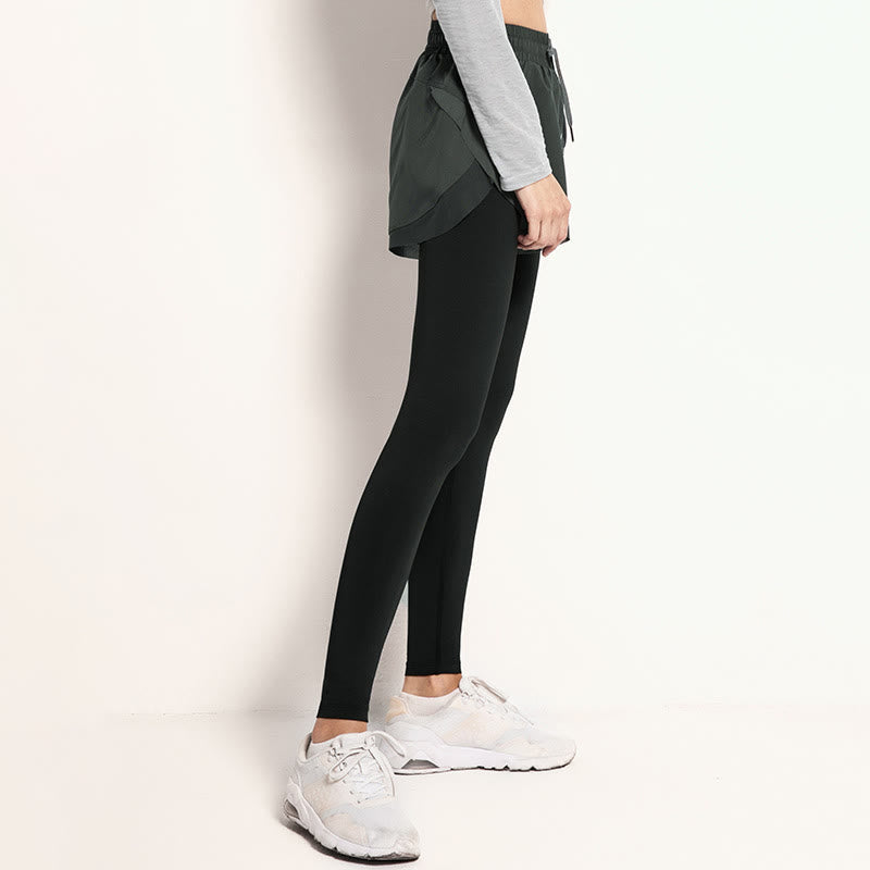 Buddha Stones 2-in-1 Sport-Leggings, Outdoor-Fitness-Leggings für Damen, Yoga-Hosen - image 8