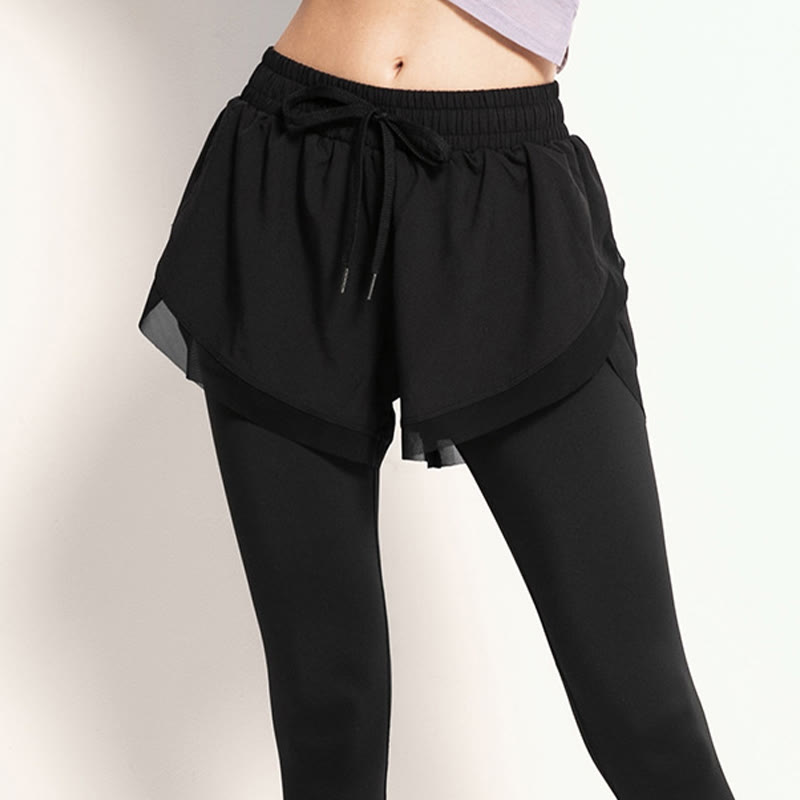 Buddha Stones 2-in-1 Sport-Leggings, Outdoor-Fitness-Leggings für Damen, Yoga-Hosen - image 13