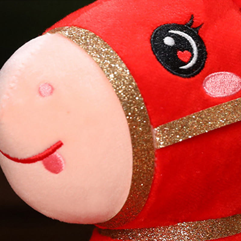 Buddha Stones Jahr des Pferdes – Niedliches Pony-Plüschtier – Energie-Heimdekoration - image 2