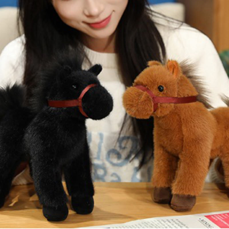 Buddha Stones Jahr des Pferdes – Niedliches, einfarbiges Pony-Plüschtier – Wohndekoration - image 13