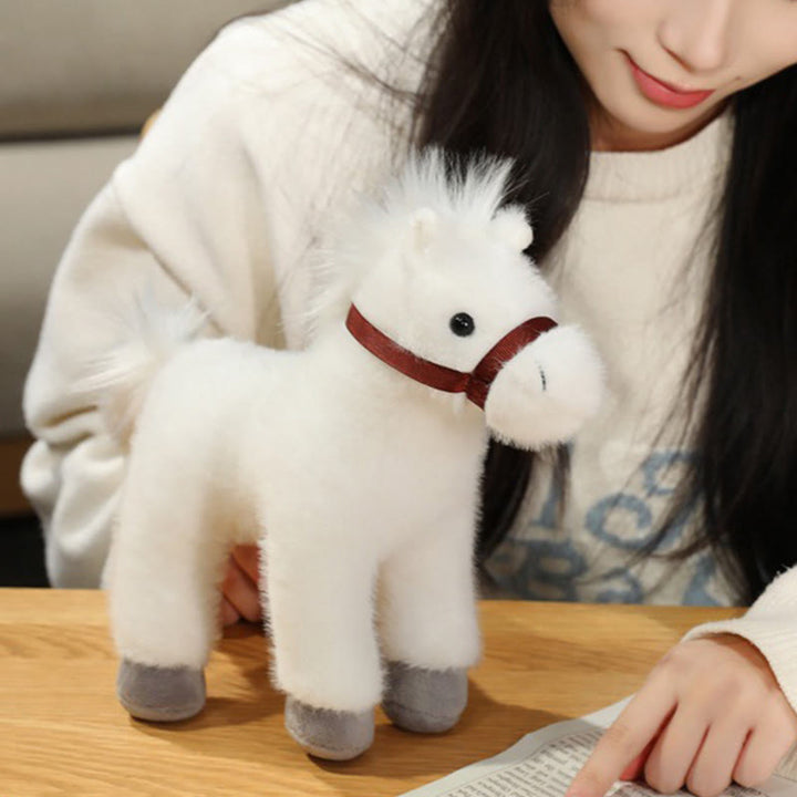 Buddha Stones Jahr des Pferdes – Niedliches, einfarbiges Pony-Plüschtier – Wohndekoration - image 8