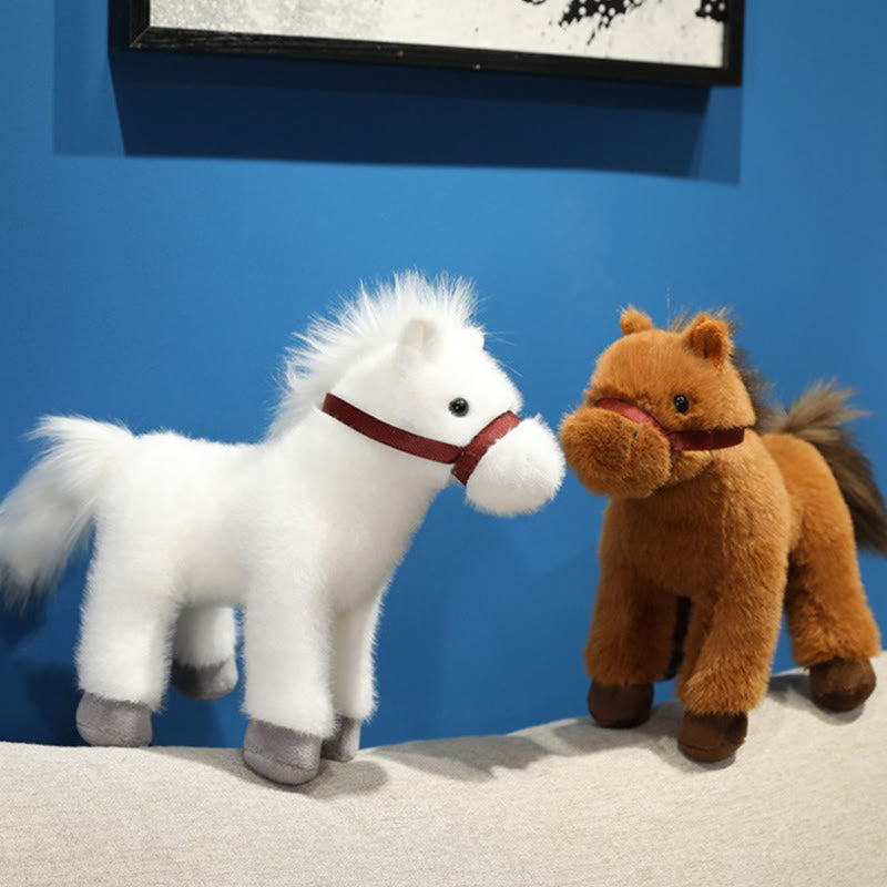 Buddha Stones Jahr des Pferdes – Niedliches, einfarbiges Pony-Plüschtier – Wohndekoration - image 12