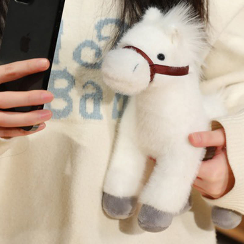 Buddha Stones Jahr des Pferdes – Niedliches, einfarbiges Pony-Plüschtier – Wohndekoration - image 7