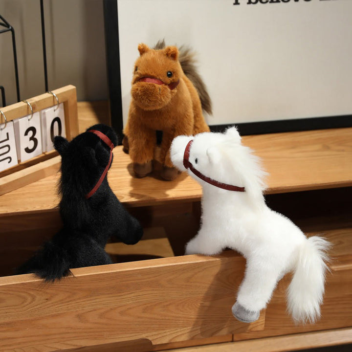 Buddha Stones Jahr des Pferdes – Niedliches, einfarbiges Pony-Plüschtier – Wohndekoration - image 15