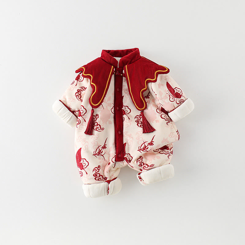 Buddha Stones, Winter-Schmetterling, Glückswolken-Design, Baby-Mädchen-Baumwoll-Langarm-Strampler - image 3