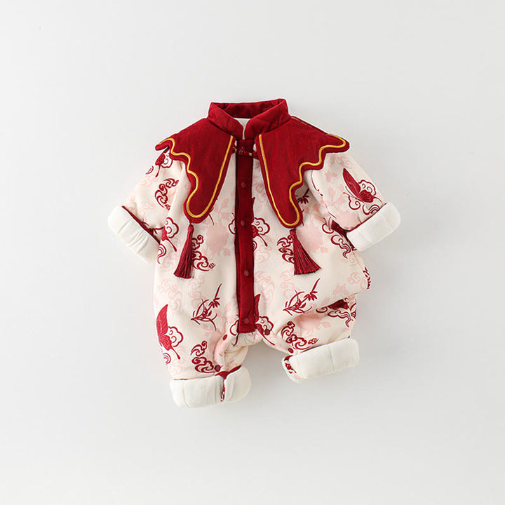 Buddha Stones, Winter-Schmetterling, Glückswolken-Design, Baby-Mädchen-Baumwoll-Langarm-Strampler - image 3