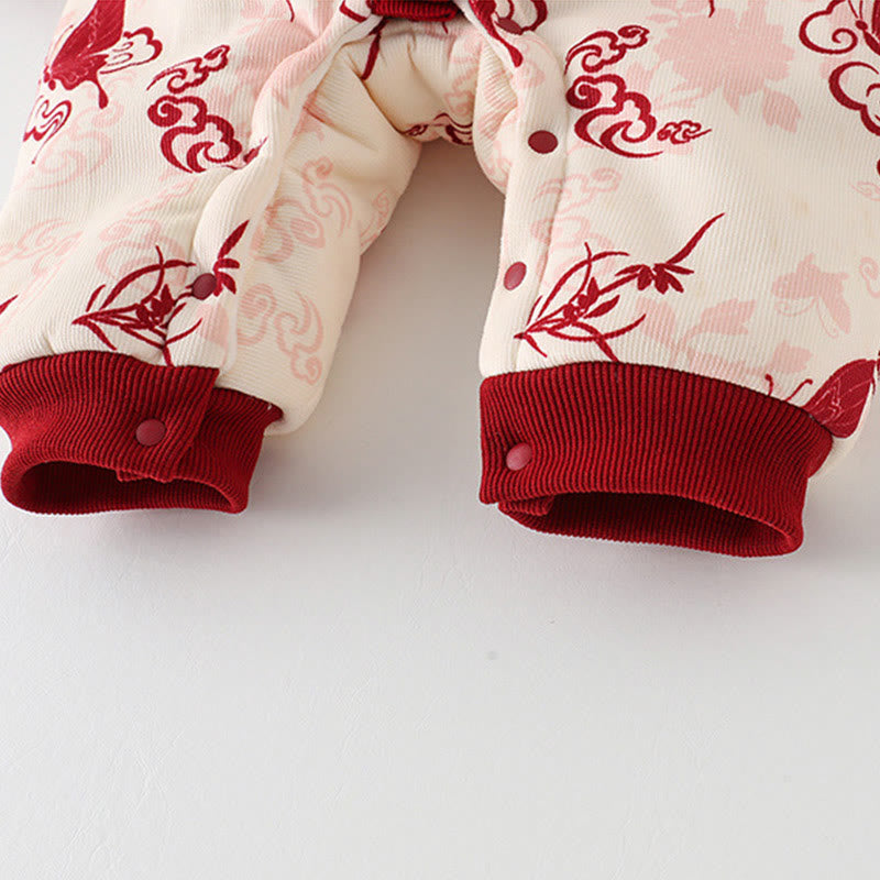 Buddha Stones, Winter-Schmetterling, Glückswolken-Design, Baby-Mädchen-Baumwoll-Langarm-Strampler - image 9