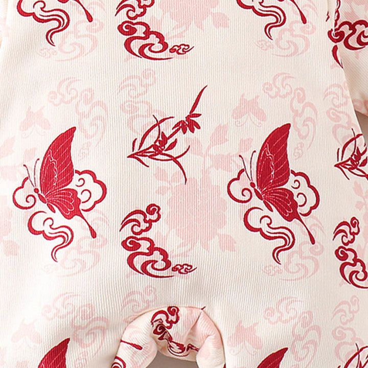 Buddha Stones, Winter-Schmetterling, Glückswolken-Design, Baby-Mädchen-Baumwoll-Langarm-Strampler - image 10