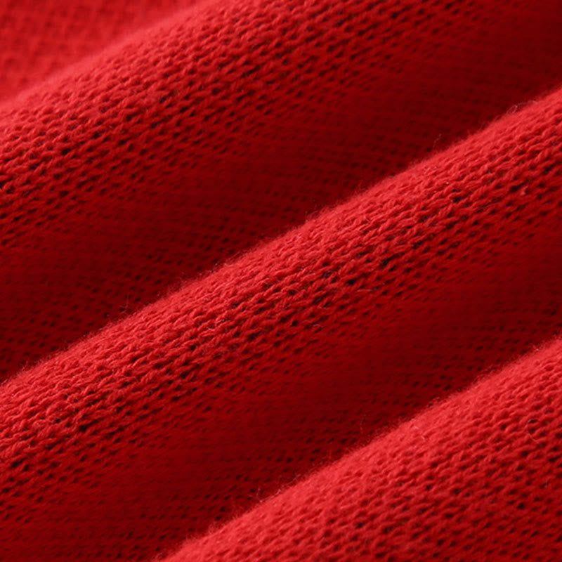 Buddha Stones ​​Herbst Winter Roter Drachenmuster Baby Jungen Mädchen Baumwolle Langarm Strick Einteiler - image 11