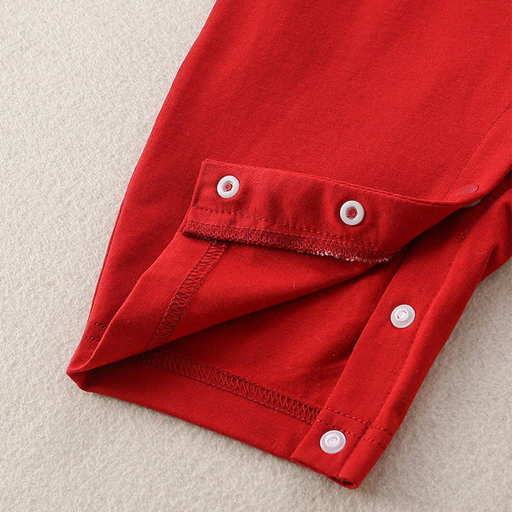 Buddha Stones ​​Frühling Herbst Rotes Schmetterlingsdesign Baby Mädchen Baumwolle Langarm Einteiler Strampler - image 6