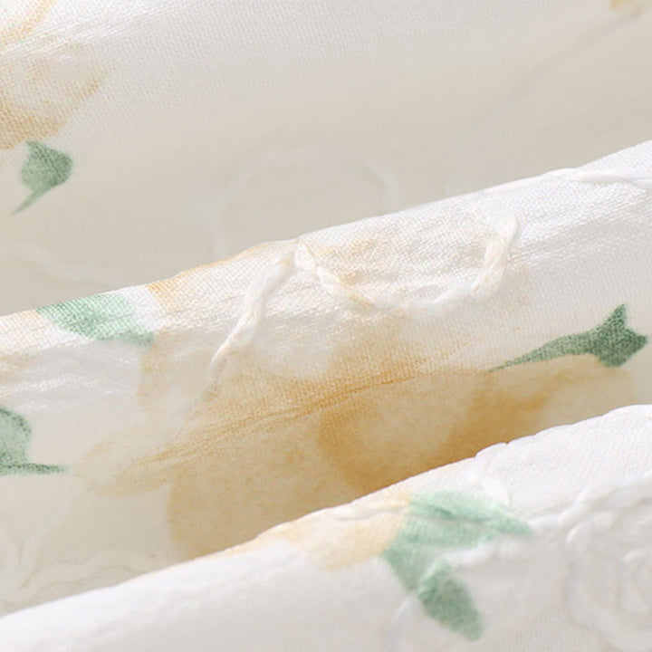 Buddha Stones ​​Frühling Herbst Hellgelbe Blumen V-Ausschnitt Design Baby Mädchen Baumwolle Langarm Einteiler Strampler - image 5