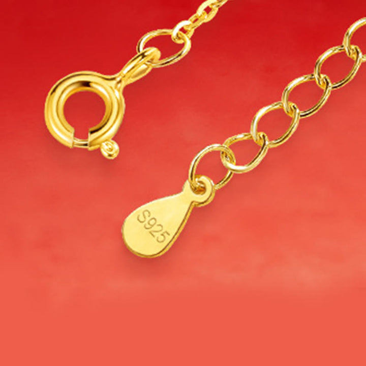 Buddha Stones ​​Jahr des Pferdes Kupfermünze 925 Sterling Silber Roter Achat Segenskette Anhänger - image 7