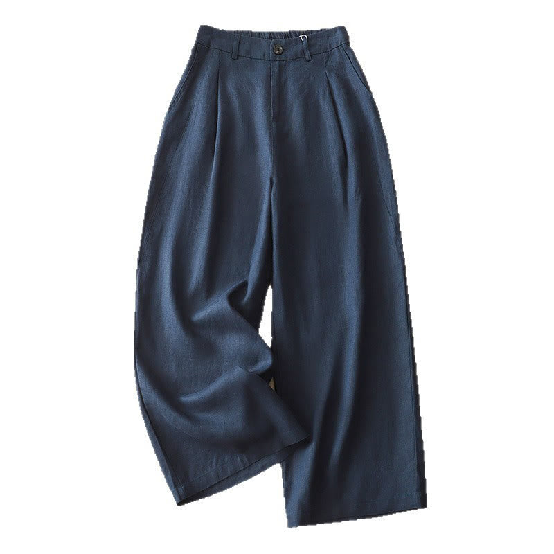 Buddha Stones Damen-Herbst-Pendelhose, einfarbig, mit Reißverschluss, weitem Bein und Taschen - image 4