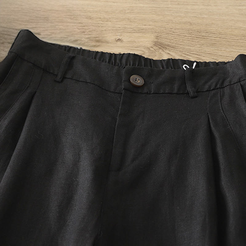 Buddha Stones Damen-Herbst-Pendelhose, einfarbig, mit Reißverschluss, weitem Bein und Taschen - image 18