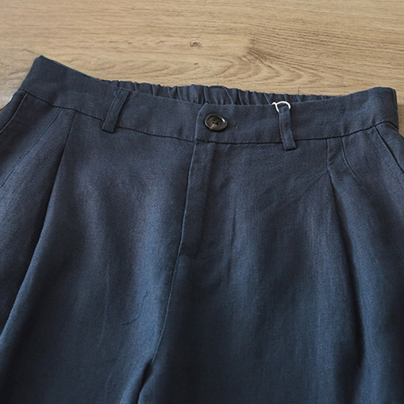 Buddha Stones Damen-Herbst-Pendelhose, einfarbig, mit Reißverschluss, weitem Bein und Taschen - image 1